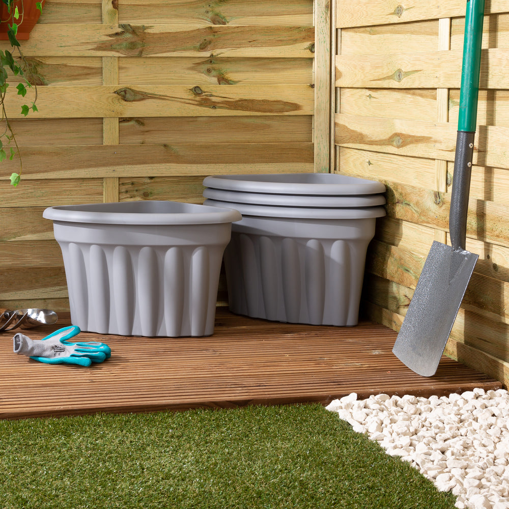 SINGLE - Vista 40cm Corner Plastic Planter-Wham-Plastic Box Shop