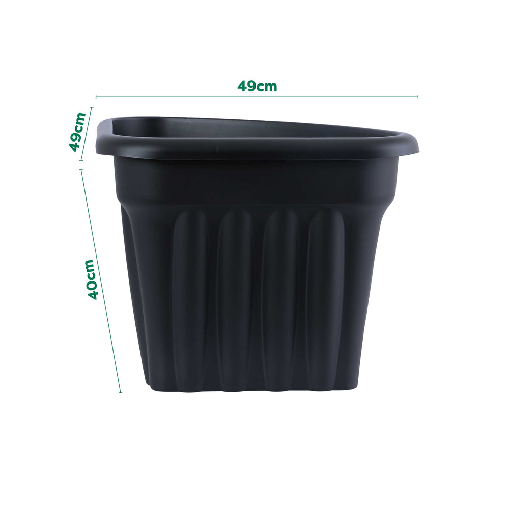 Vista 49cm Corner Planter-Wham-Plastic Box Shop