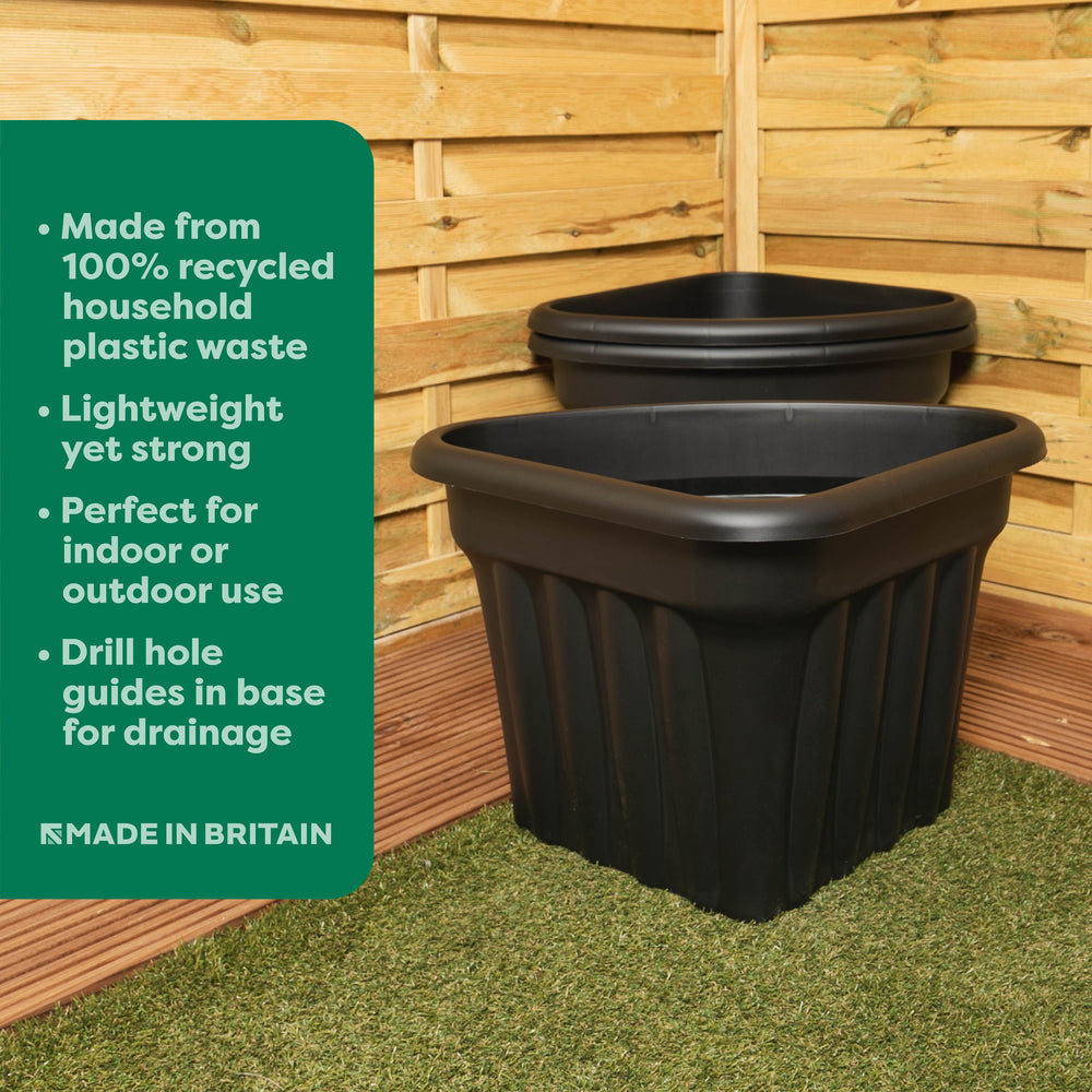 Vista 49cm Corner Planter-Wham-Plastic Box Shop