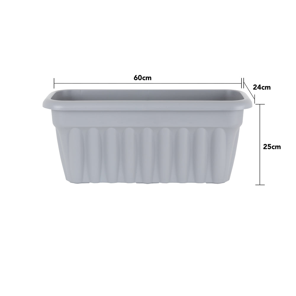 SINGLE- 60cm Vista Rectangular Plastic Trough Planter-Wham-Plastic Box Shop
