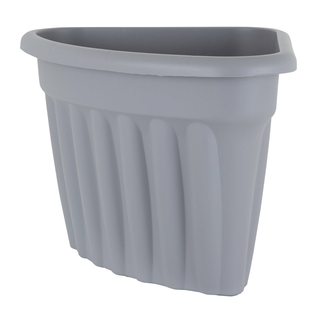 Vista 49cm Corner Planter-Wham-Upcycled Grey-WM49VCPUG-Plastic Box Shop