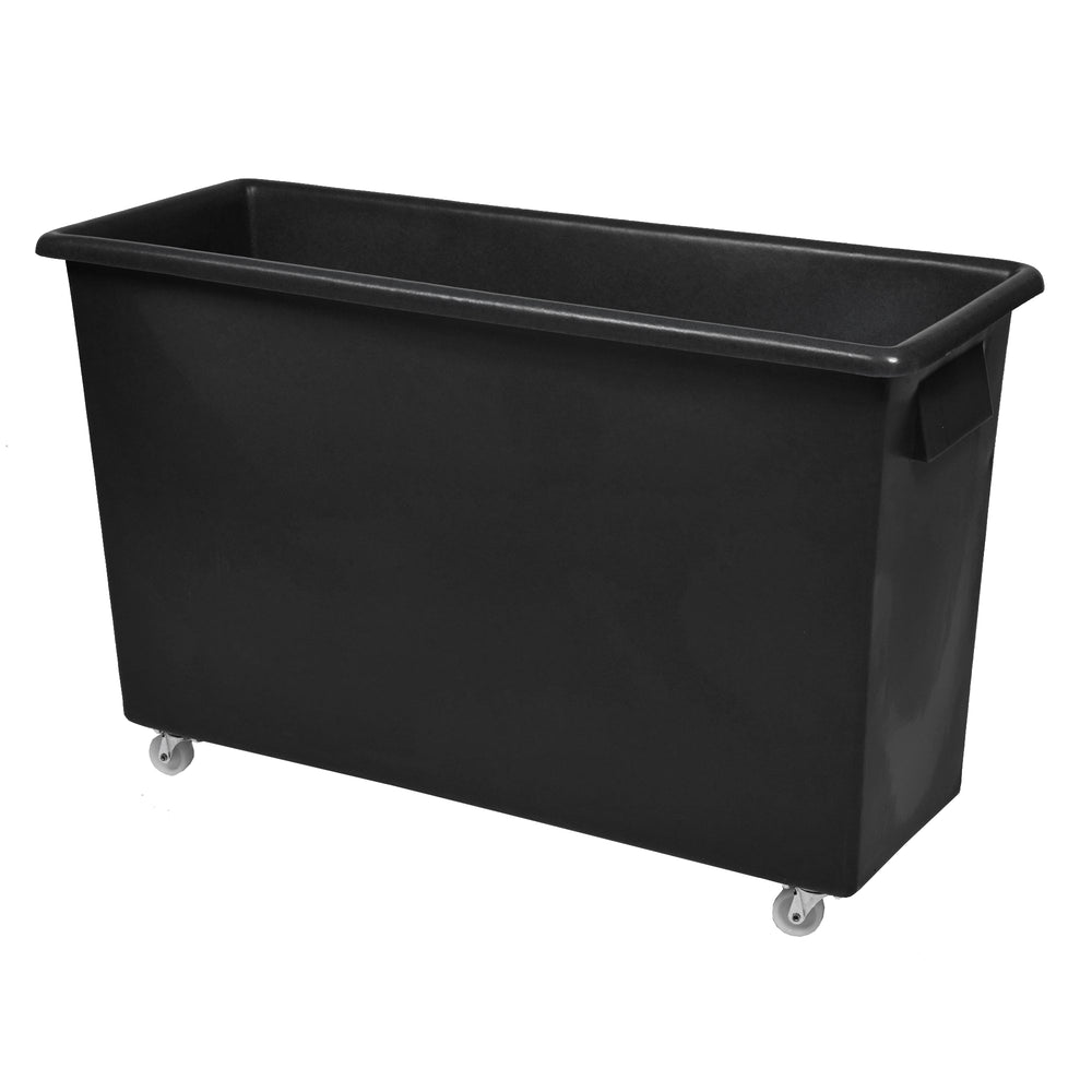 165 Litre Bottle Skip on Wheels-EX-Non-Food Grade Recycled Black-EXRB0118RC-Plastic Box Shop