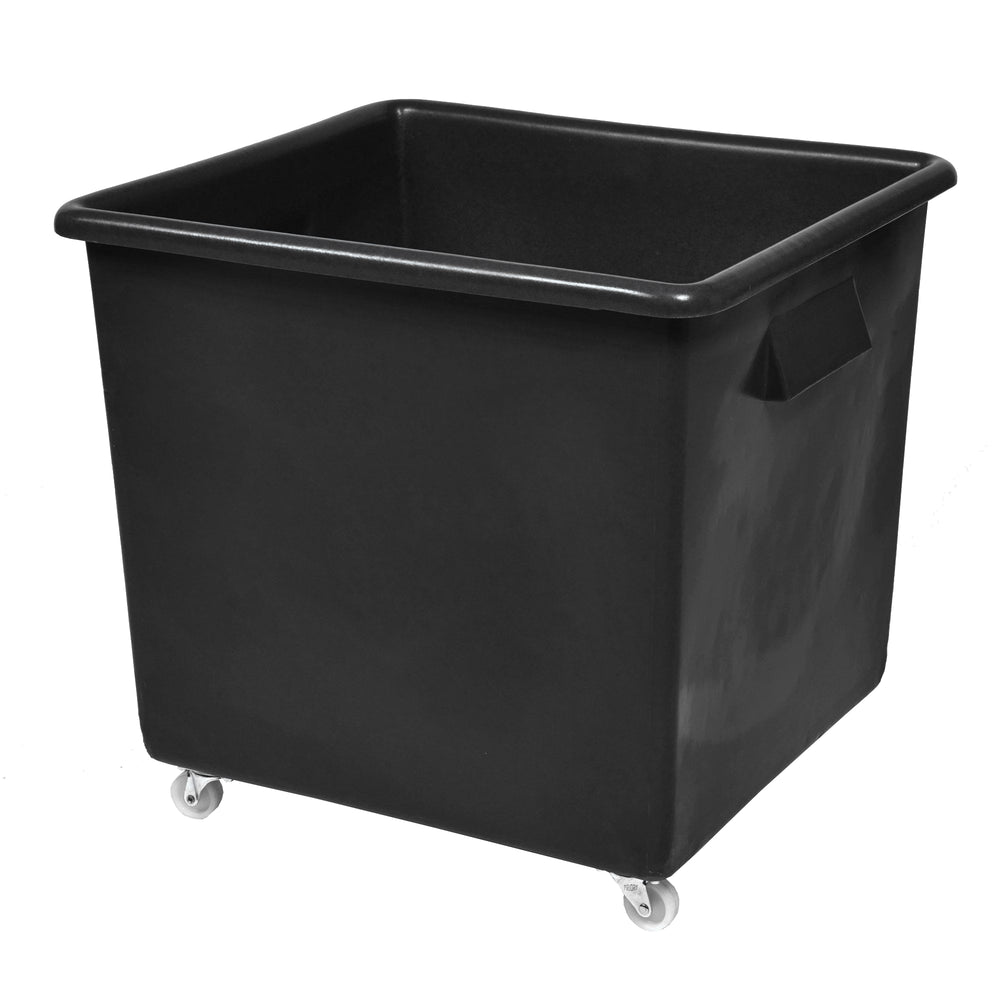 185 Litre Bottle Skip on Wheels-EX-Non-Food Grade Recycled Black-EXRB0119RC-Plastic Box Shop