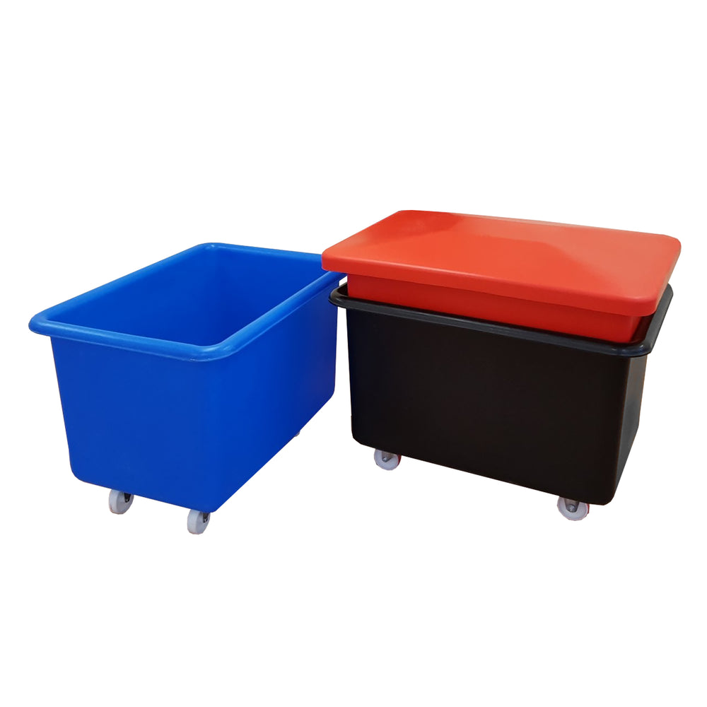 320 Litre Mobile Tapered Truck-EX-Red-EXRB0317R-Plastic Box Shop