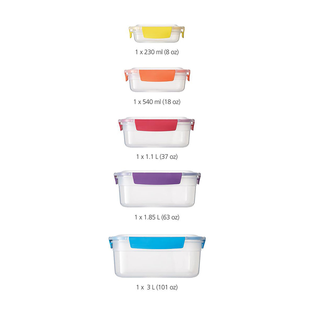 Nest Lock 5pc Storage Set-Joseph Joseph-Plastic Box Shop