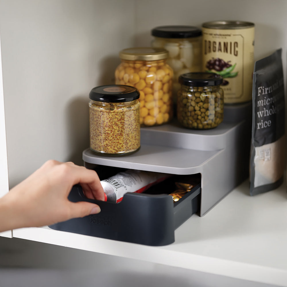 CupboardStore Compact Tiered Organiser-Joseph Joseph-Plastic Box Shop