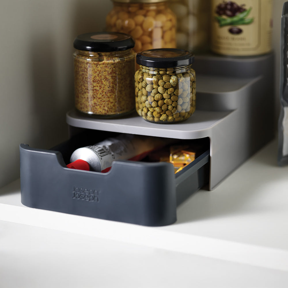CupboardStore Compact Tiered Organiser-Joseph Joseph-Plastic Box Shop