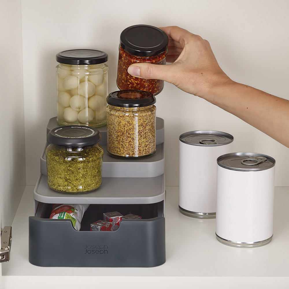 CupboardStore Compact Tiered Organiser-Joseph Joseph-Plastic Box Shop
