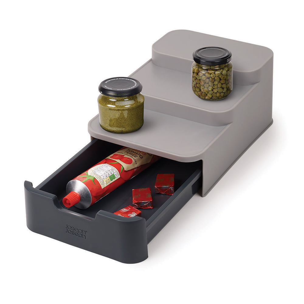 CupboardStore Compact Tiered Organiser-Joseph Joseph-Plastic Box Shop
