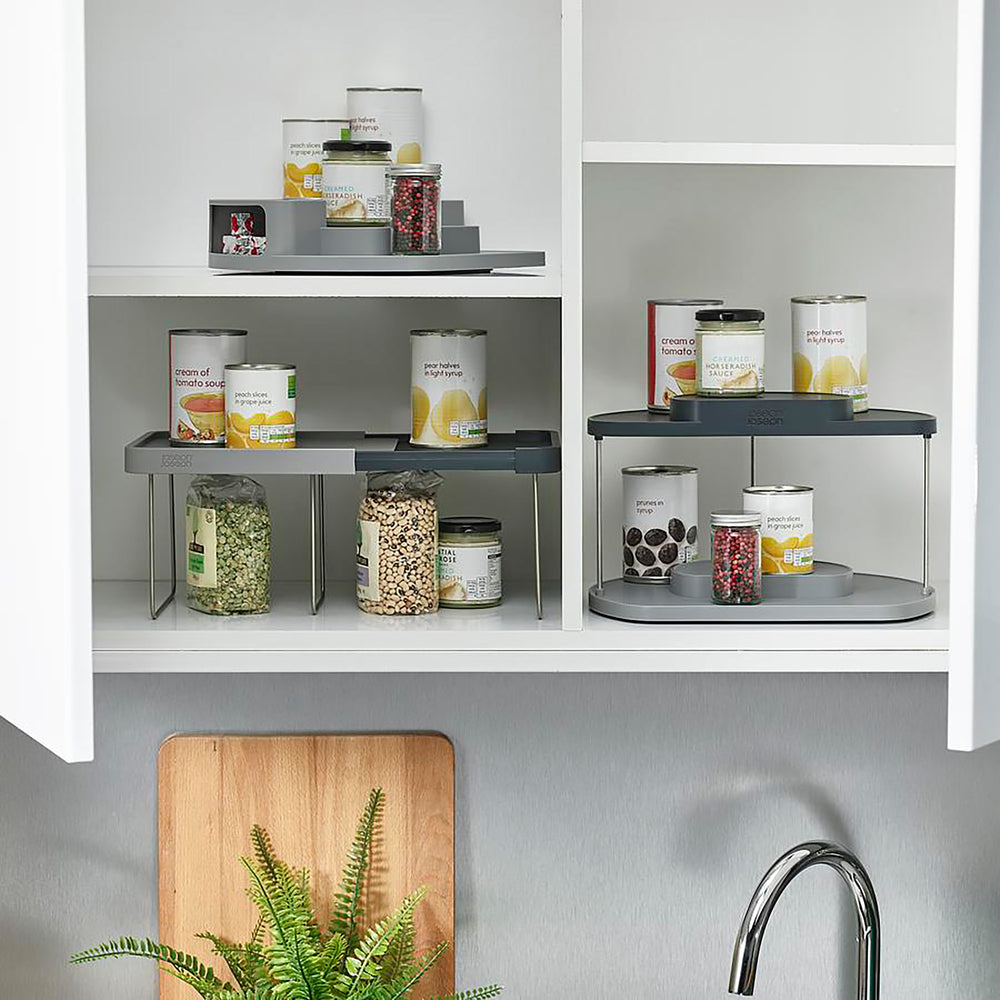 CupboardStore 2 Tier Rotating Organiser-Joseph Joseph-Plastic Box Shop