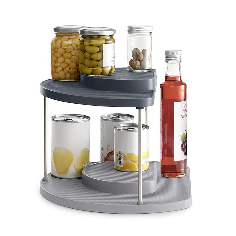 CupboardStore 2 Tier Rotating Organiser-Joseph Joseph-Plastic Box Shop