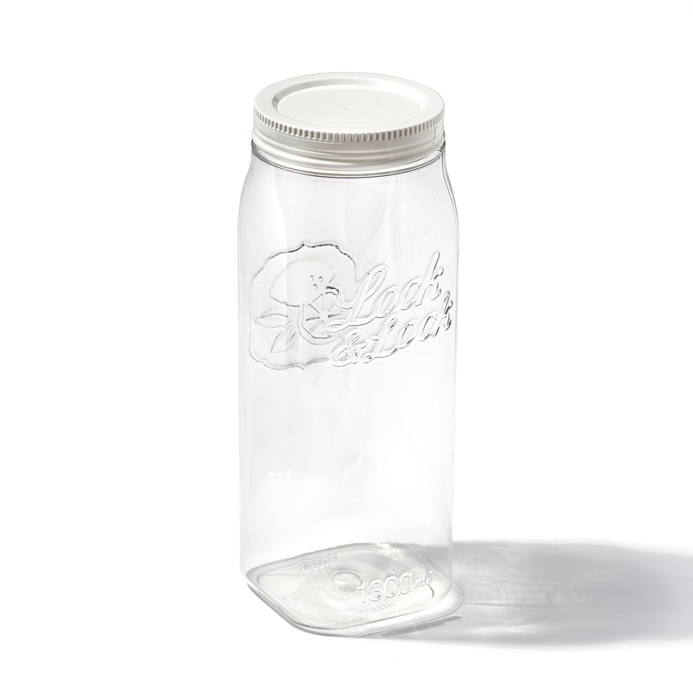 1.3 Litre Clear Square Door Pocket Canister with Screw Lid – Lock & Lock-Lock & Lock-Plastic Box Shop