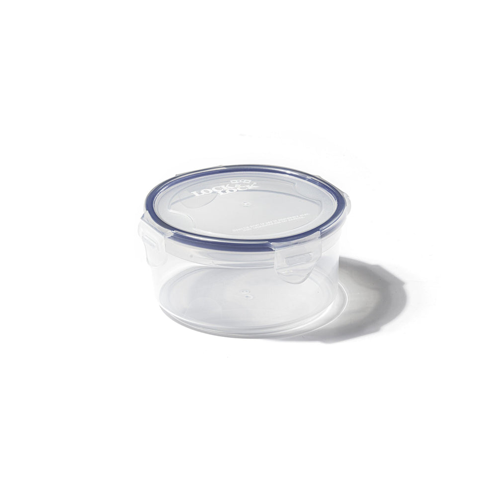 600ml Clear Round Food Storage Box with Lid – Lock & Lock-Lock & Lock-Plastic Box Shop