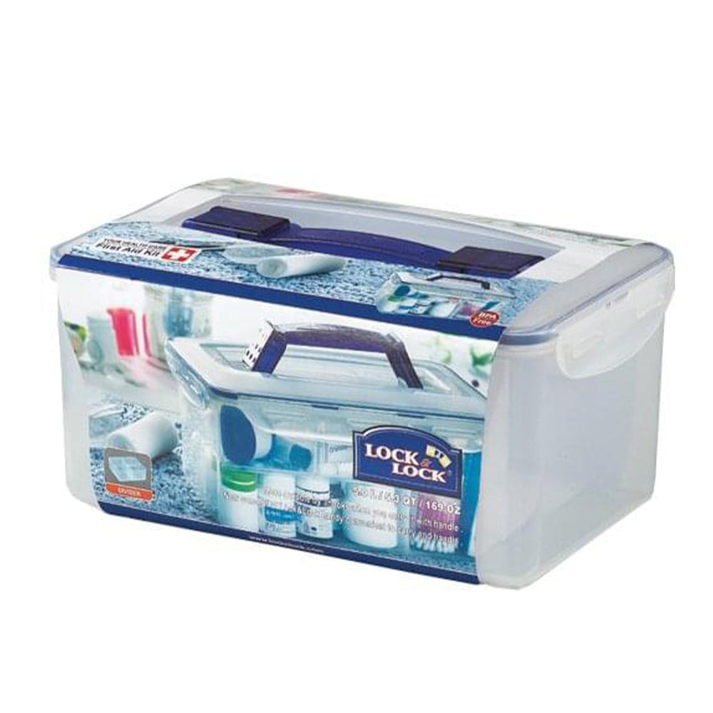 Lock & Lock 5 Litre Clear Plastic First Aid Storage Box with Lid-Lock & Lock-Plastic Box Shop