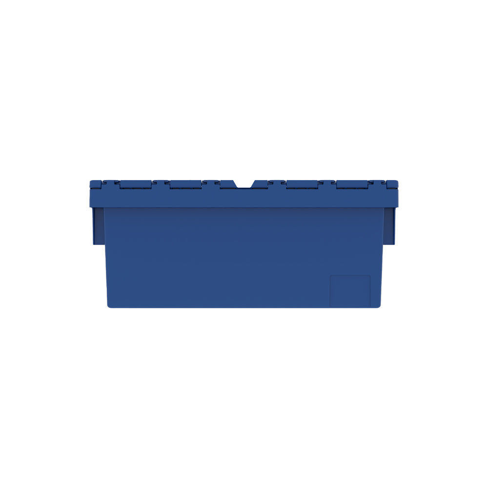 SINGLE - 250mm Attached Lid Container BLUE-LH-Plastic Box Shop