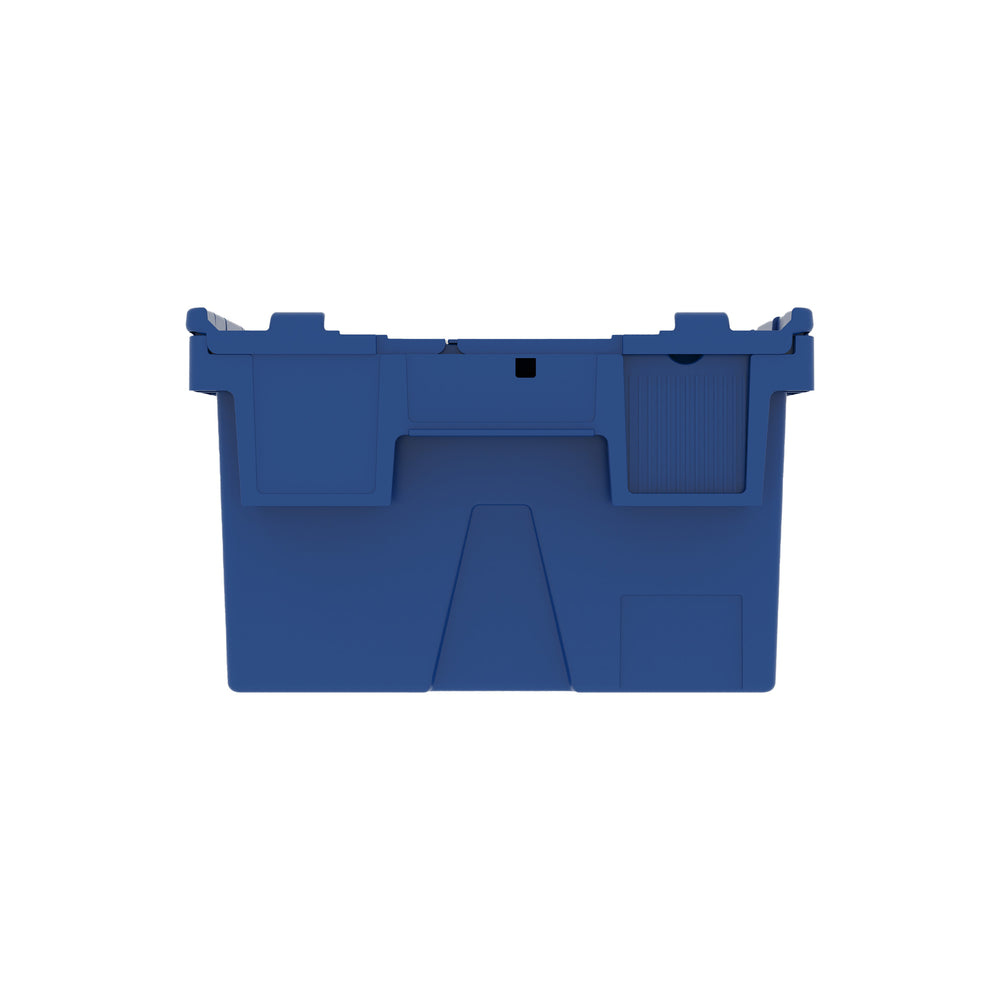 SINGLE - 250mm Attached Lid Container BLUE-LH-Plastic Box Shop