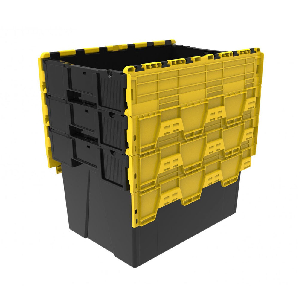 Pack of 2 x 80L Attached Lid ALC Containers (400mm high)-LH-Plastic Box Shop