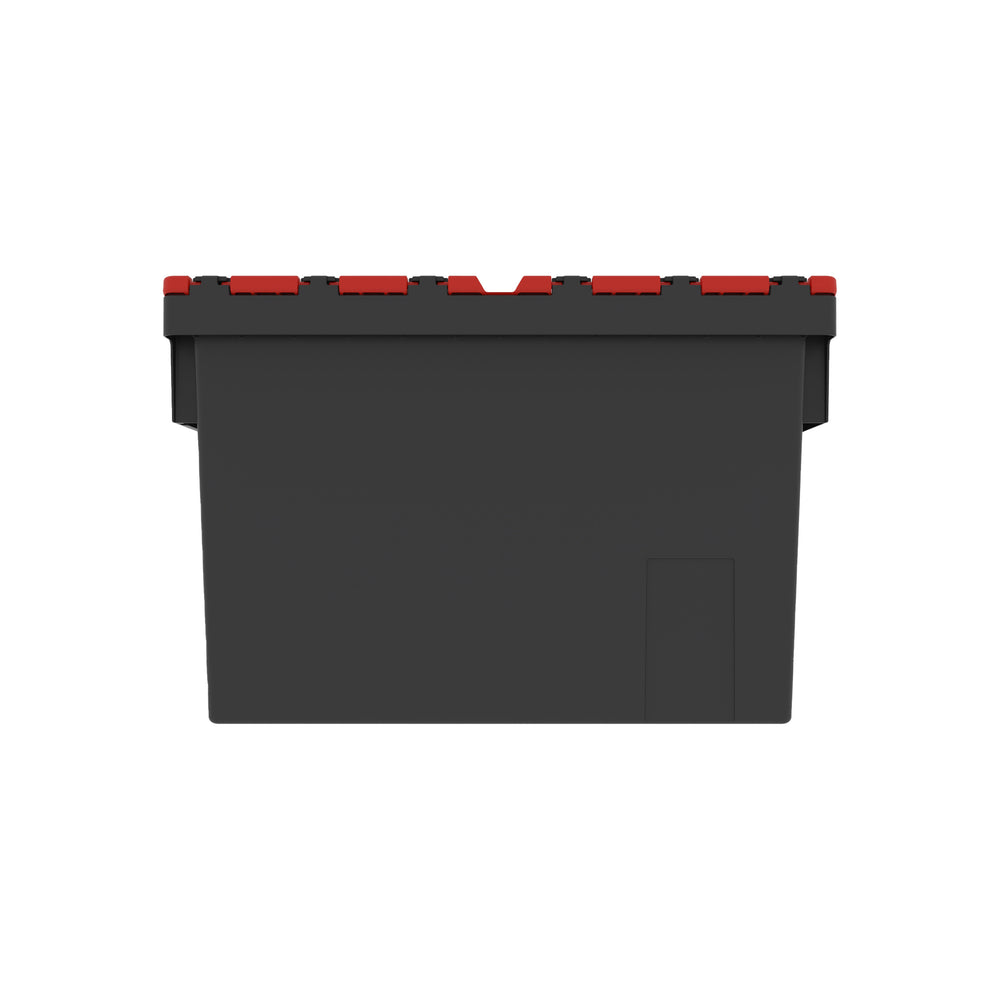 SINGLE - 400mm Attached Lid Container Recycled-LH-Plastic Box Shop