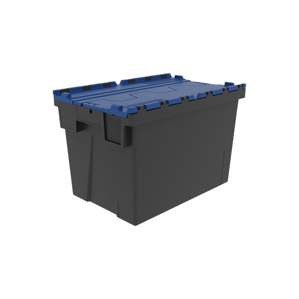 SINGLE - 400mm Attached Lid Container Recycled-LH-Plastic Box Shop