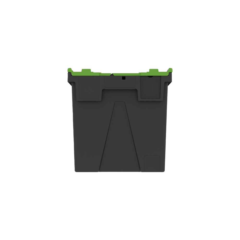 SINGLE - 400mm Attached Lid Container Recycled-LH-Plastic Box Shop