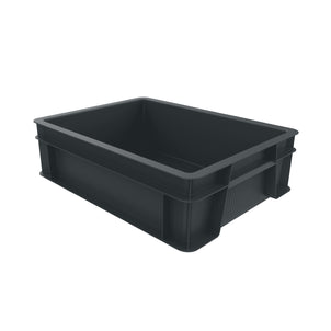 10.9 Litre Grey Euro Stacking Container 400×300-LH-Plastic Box Shop