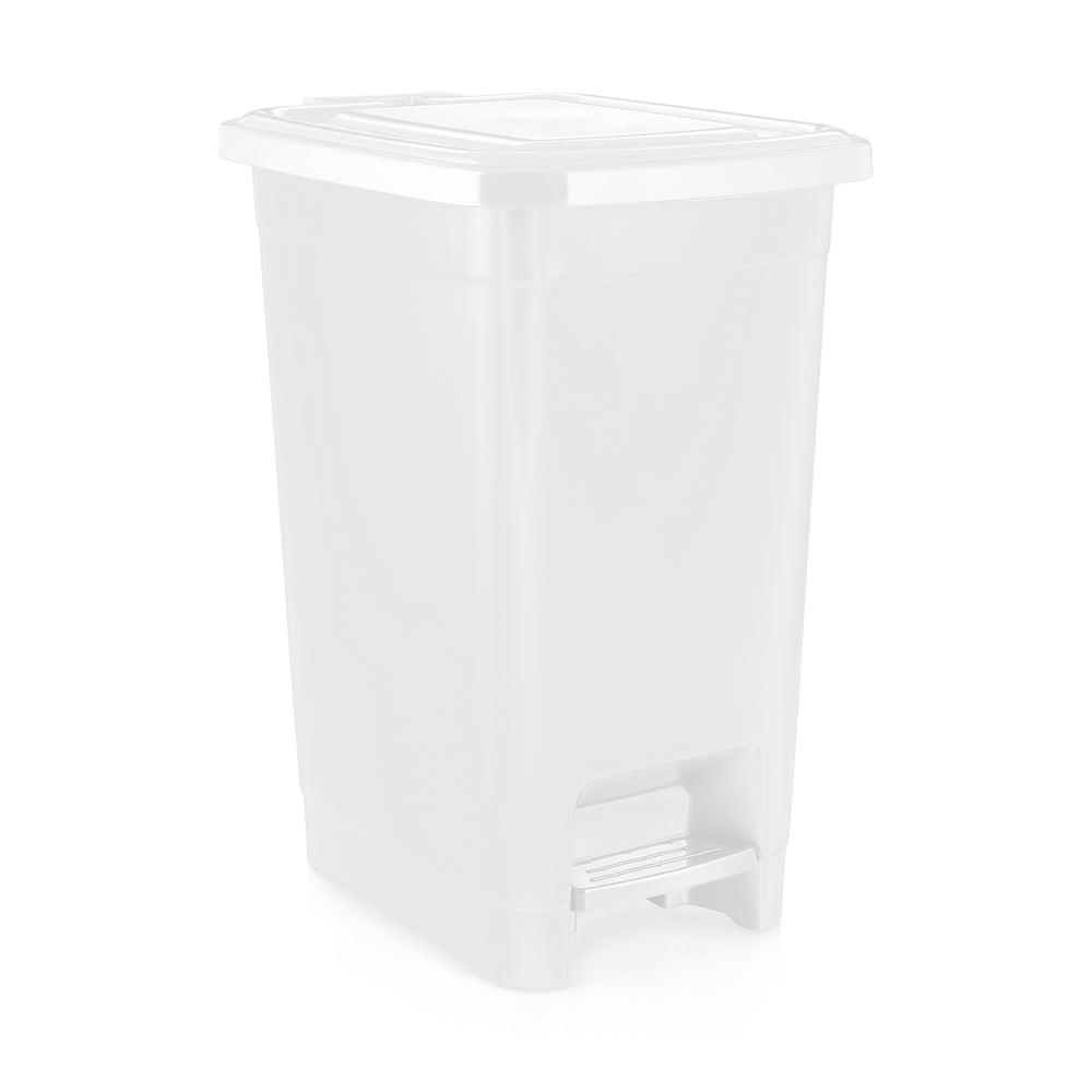 Hobby Life 40 Litre Slim Pedal Bin-Hobby Life-White-NW40PBW-Plastic Box Shop