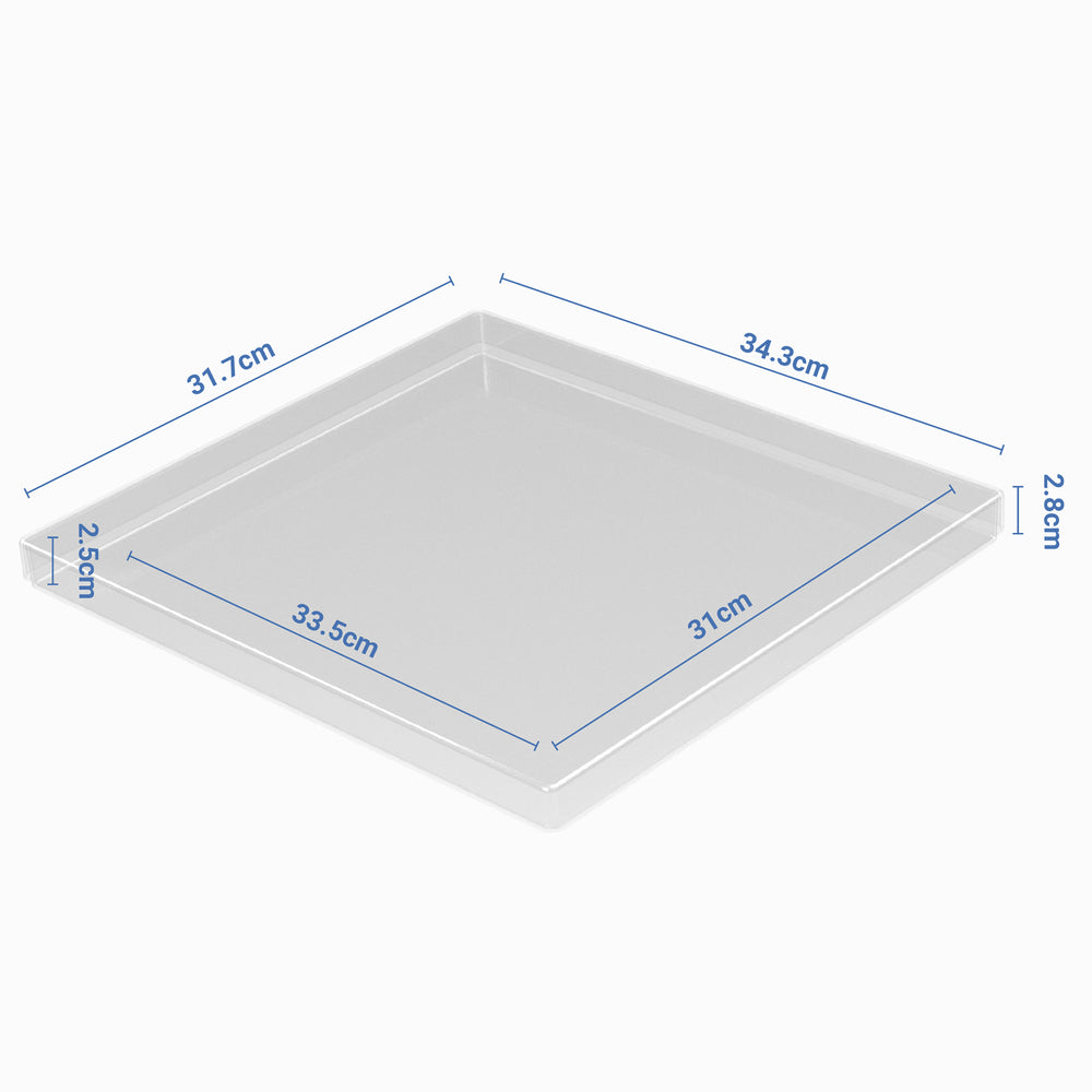 12" x 12" Clear Plastic Storage Box-SBW-Plastic Box Shop