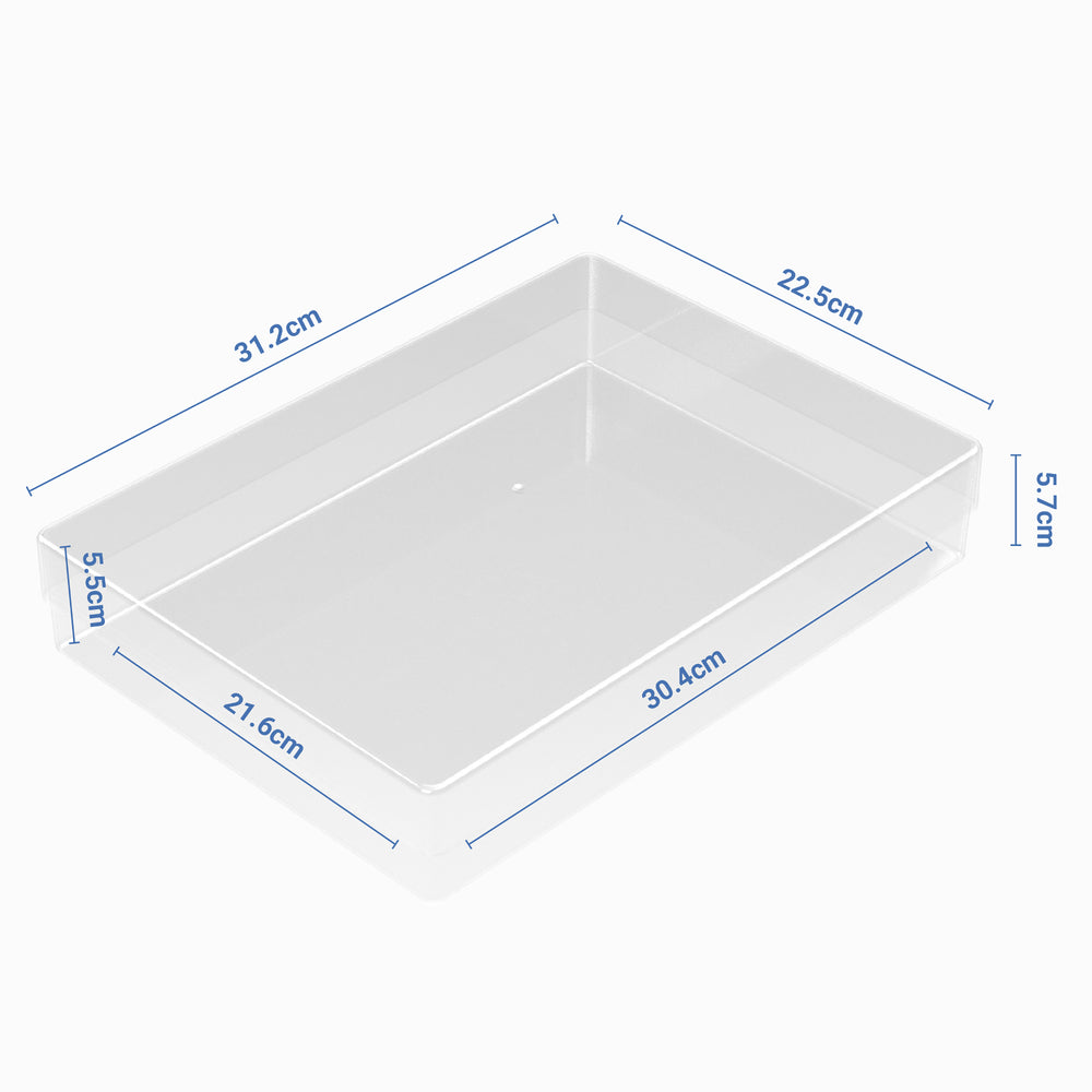 A4 Clear Plastic Paper and Card Storage Box with Lid-SBW-Plastic Box Shop