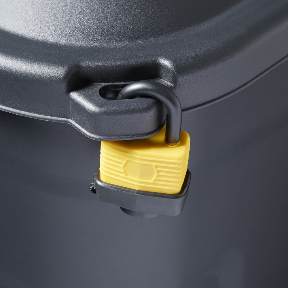 110 Litre Premium Quality Lockable Plastic Box with Clip on Lid and Wheels-Strata-Plastic Box Shop