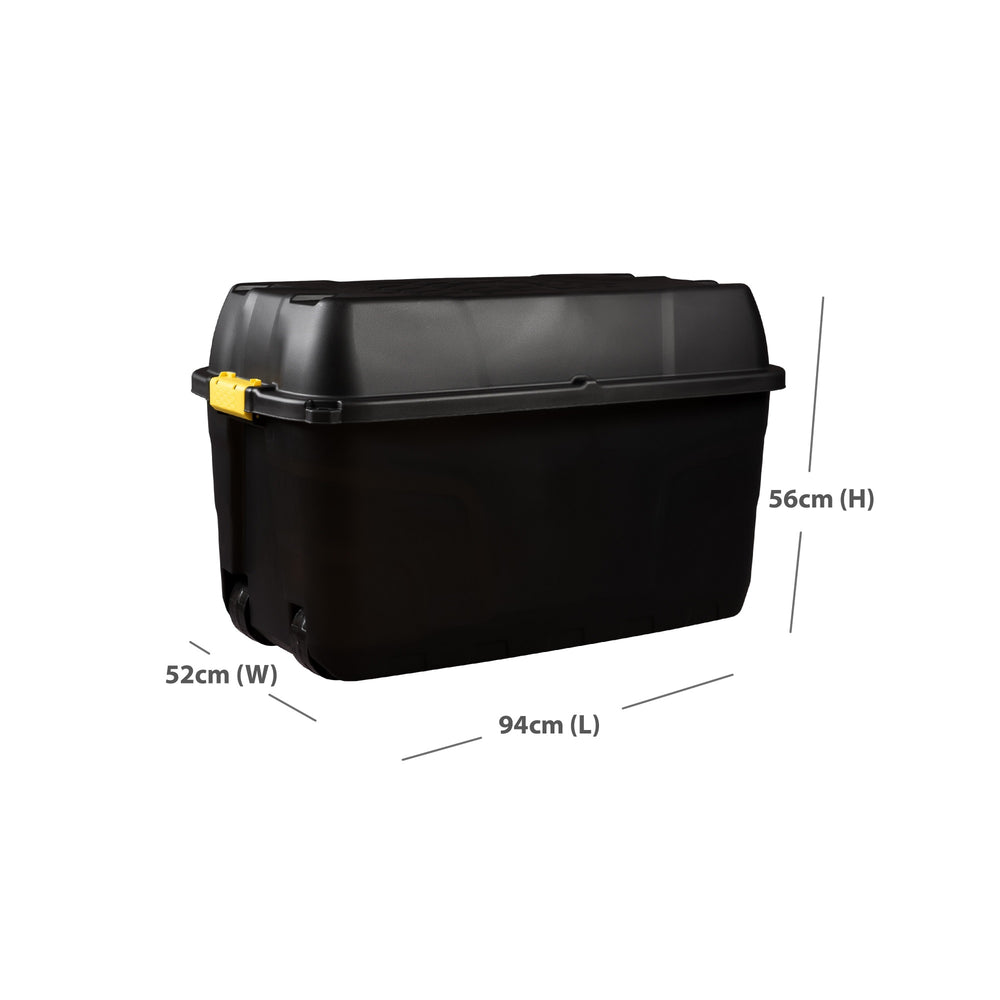 175 Litre Premium Quality Plastic Box with Clip on Lid and Wheels-Strata-Plastic Box Shop