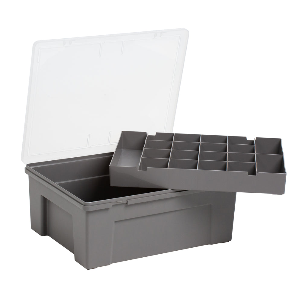 29cm Deep Upcycled Removable 8 Compartment Organiser Box - 12942-Wham-Plastic Box Shop