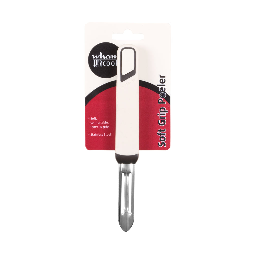Wham Soft Grip Fixed Head Straight Peeler (21912)-Wham Cook-Plastic Box Shop