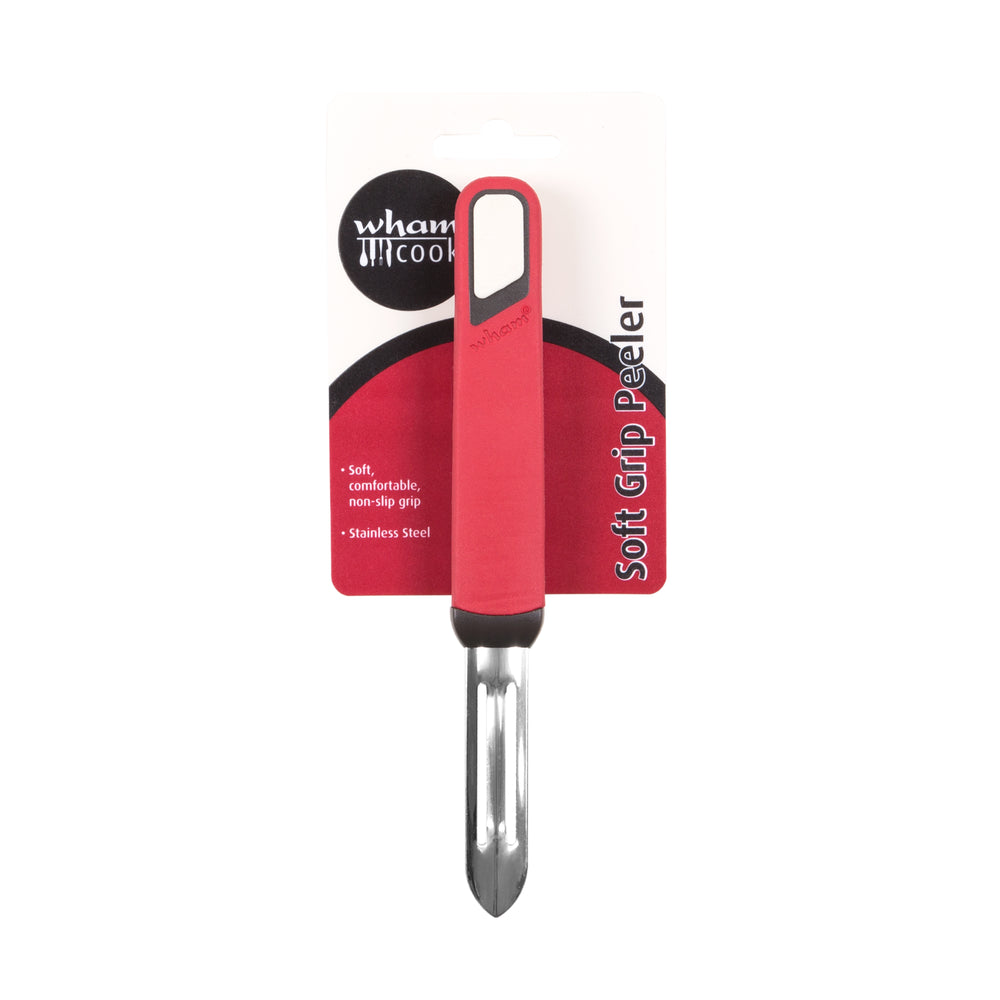 Wham Soft Grip Fixed Head Straight Peeler (21912)-Wham Cook-Plastic Box Shop