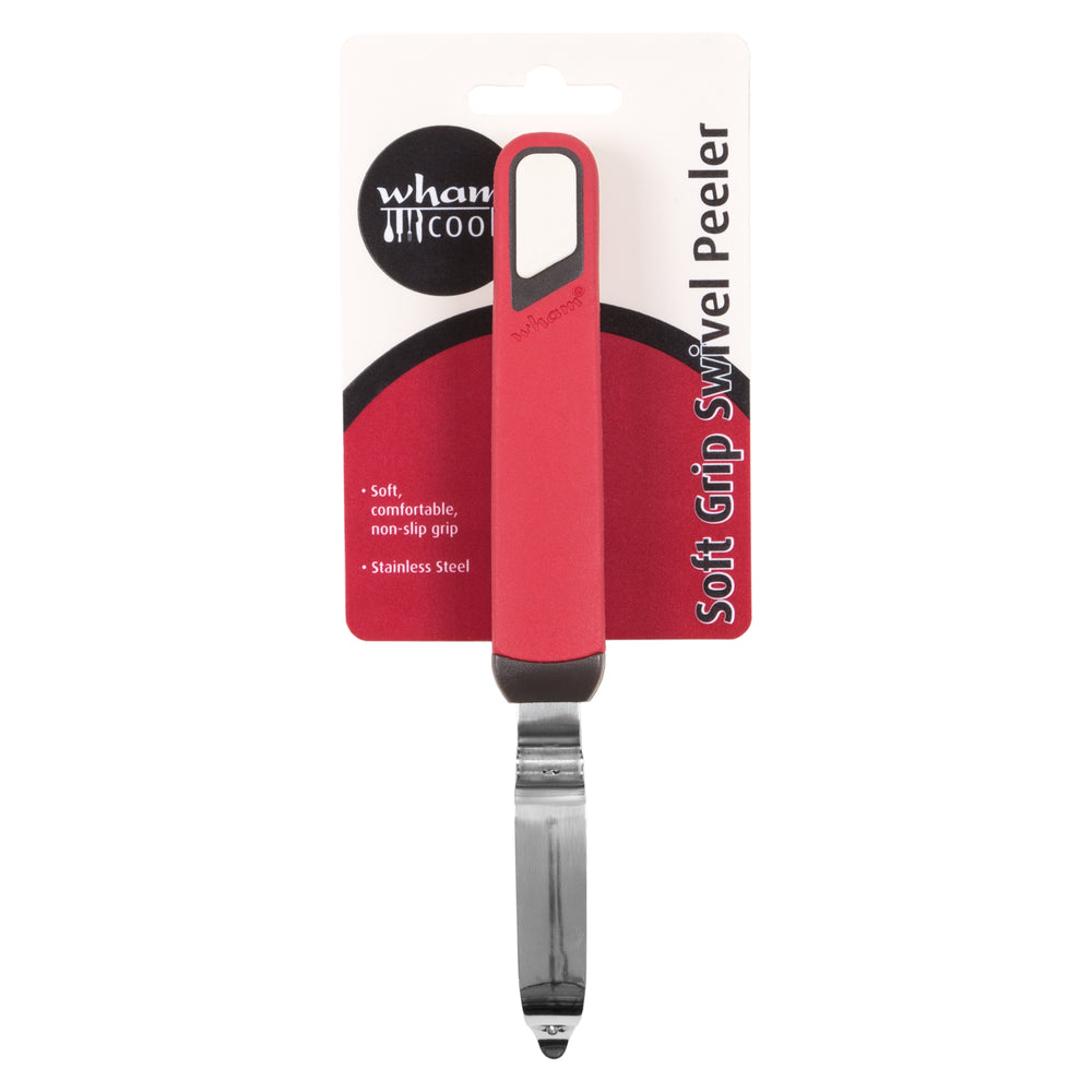 Wham Cook Soft Grip Swivel Head Straight Peeler (21915)-Wham Cook-Plastic Box Shop