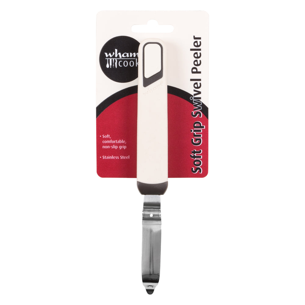 Wham Cook Soft Grip Swivel Head Straight Peeler (21915)-Wham Cook-Plastic Box Shop