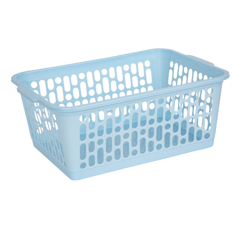 Pack of 2 x Large Plastic Handy Tidy Baskets-Wham-Cool Blue-WMTP2CB-Plastic Box Shop