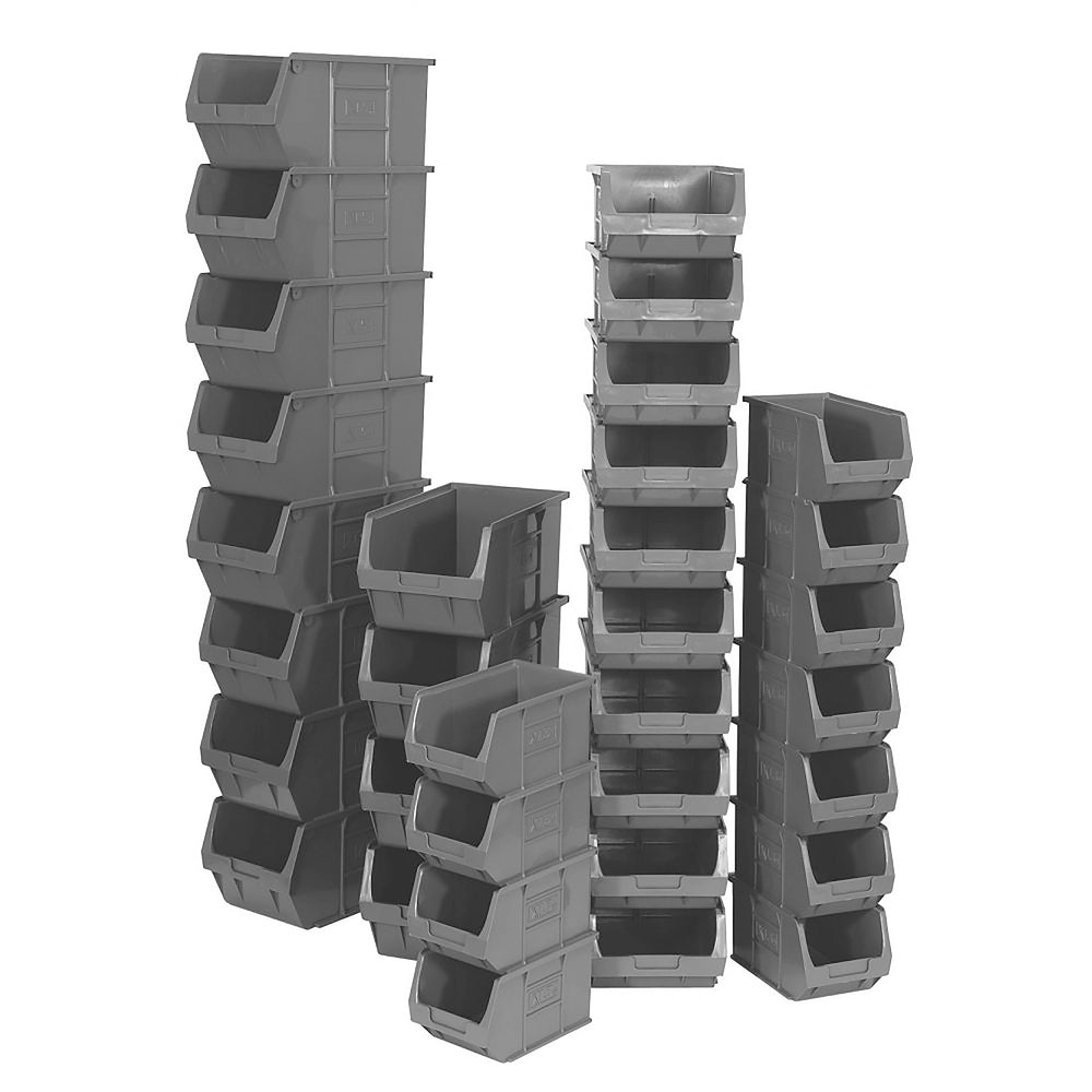 Pallet of 2800 - XL1 Semi-Open Fronted Small Parts Containers - Grey-XL-Plastic Box Shop
